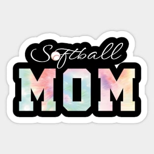 Sport Softball Mom Coloful Sticker